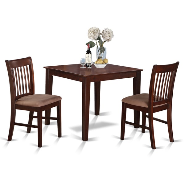 Shop Mahogany Square Table and 2 Kitchen Chairs 3-piece ...