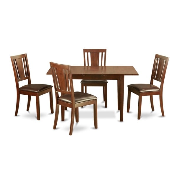 Mahogany Table Leaf And 4 Kitchen Chairs 5 Piece Dining Set Mahogany Table Leaf And 4 Kitchen Chairs 5 Piece Dining Set Free Shipping Today 10201744