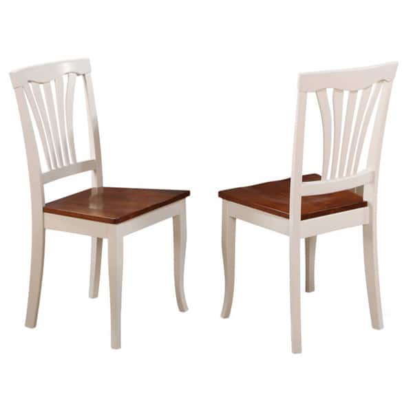 Shop Avon Buttermilk And Cherry Finish Dining Chair Wood Seat Set