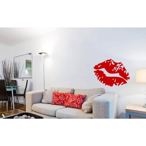 Kiss Lips Vinyl Sticker Wall Art - Bed Bath & Beyond - 10201718