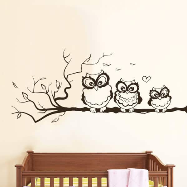 Winking Owl Nursery Vinyl Sticker Wall Art - Bed Bath & Beyond