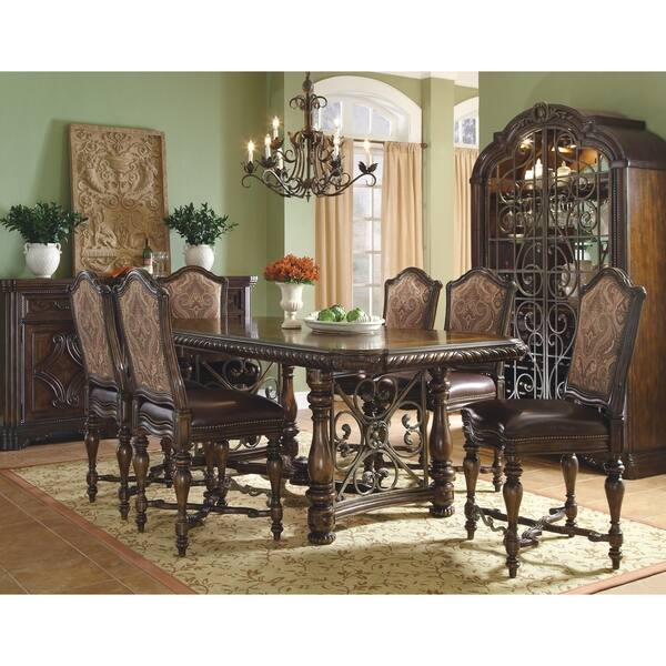 Florence Rectangular Dining Table Small Walnut - Seat and Hutch