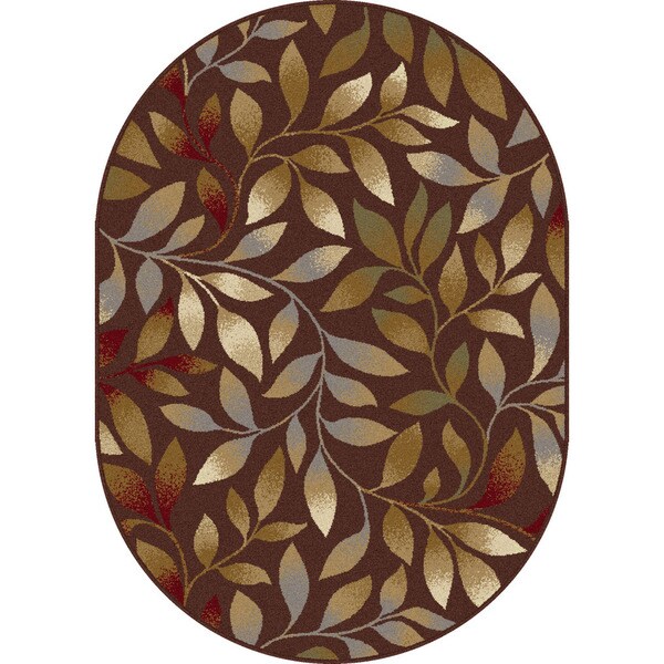 Alise Rhythm Brown Floral Area Rug 6 7 X 9 6 Oval Free alise rhythm brown floral area rug 6 7 x 9 6 oval free