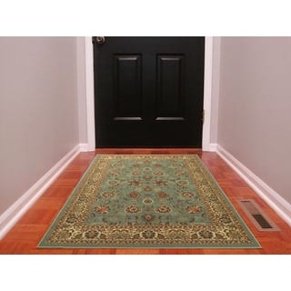 Non Slip 3x5 4x6 Rugs For Less Ottomanson Ottohome Collection Persian Style Sage Green Aqua Blue Area Rug With Non Skid