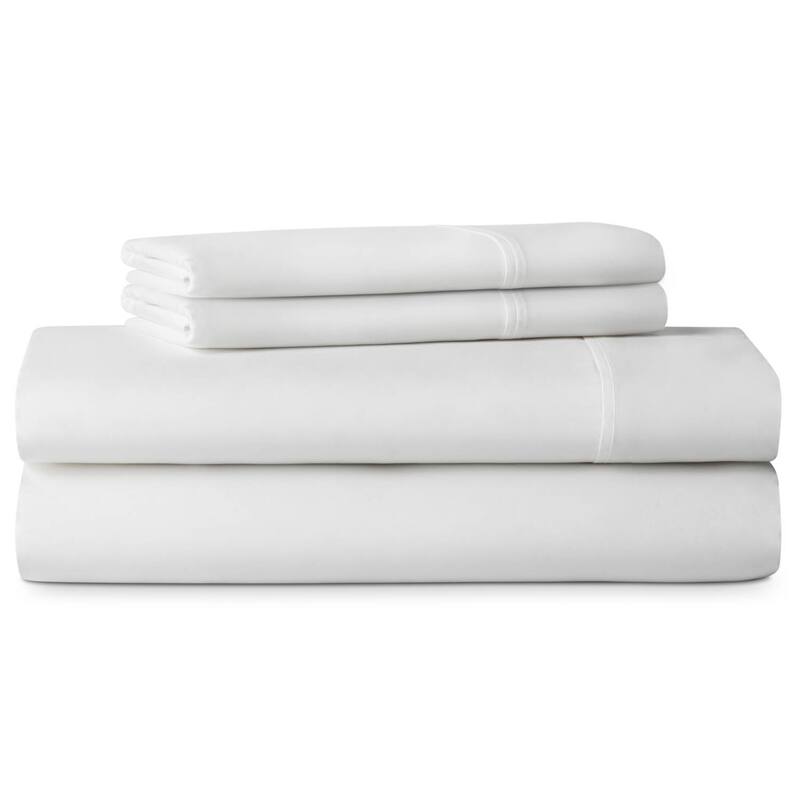 LUCID Comfort Collection Brushed Microfiber Bed Sheet Set - Twin - White