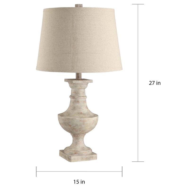 Hyperion Textured Off-White 1-Light Table Lamp by iNSPIRE Q Artisan