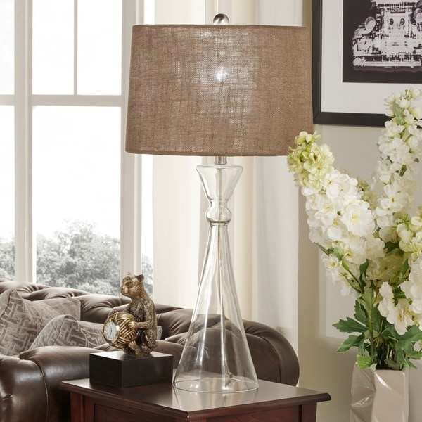 Ingram Clear Glass 1-light Accent Table Lamp by iNSPIRE Q Modern