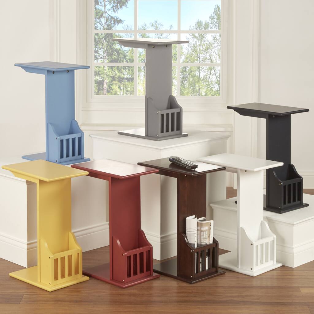Woodbridge Accent Magazine Rack Chairside Table by iNSPIRE Q Bold