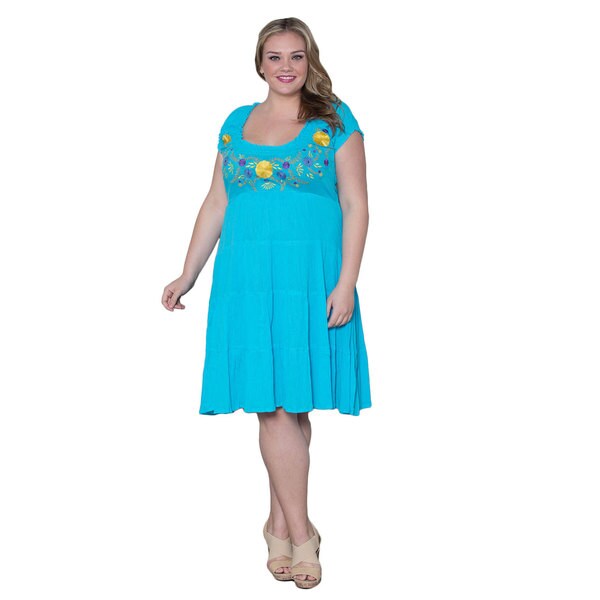 plus size gauze dresses with sleeves