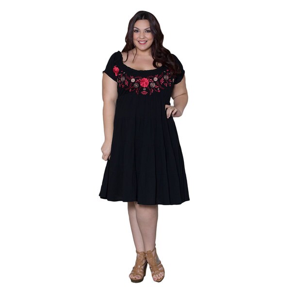 plus size gauze dresses with sleeves