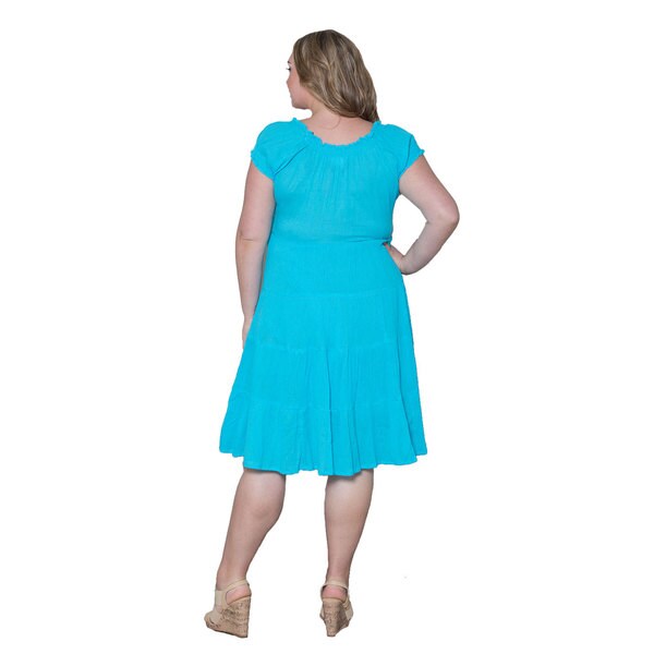 women's plus size turquoise dress