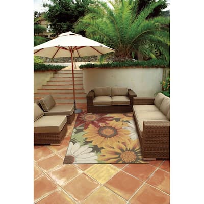 Rug Squared Melbourne Indoor/Outdoor Sunflower Rug - Multi - 8' x 10'6"