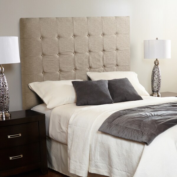 Shop Humble + Haute Stratton Beige Tall Upholstered Headboard On Sale