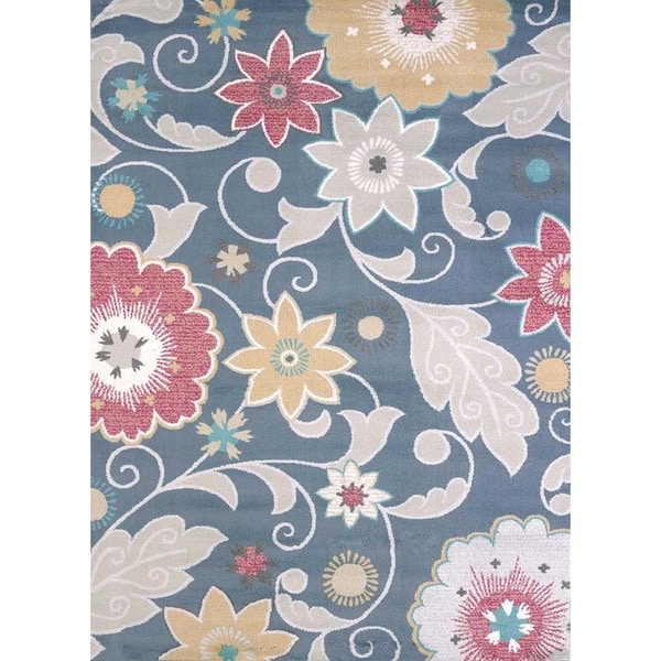 Structures Mixed Floral Area Rug (7'10 x 10'6') - Multi - 7'10 x 10'6