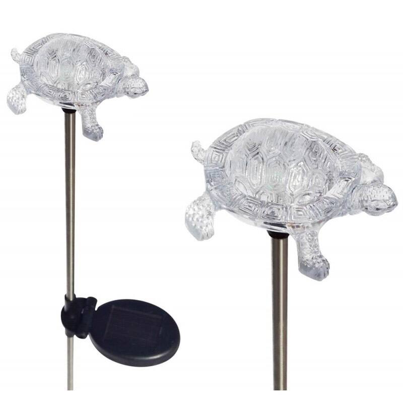 Tricod Turtle Solar Powered Garden Stake Light (Set of 2)