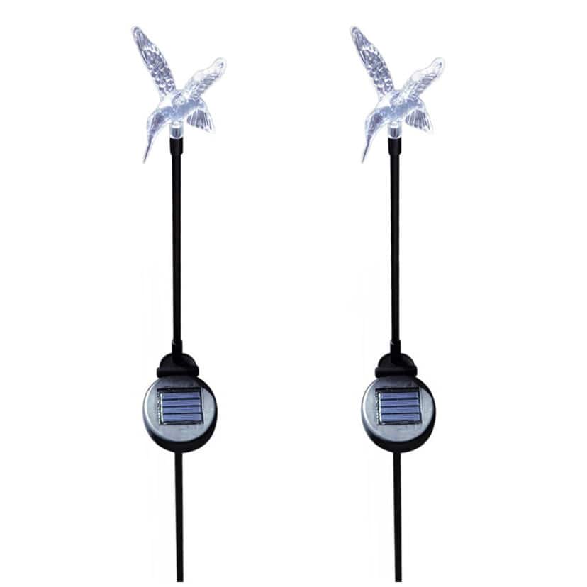 Tricod Solar Hummingbird Garden Stake Color Change Light set of 2pcs