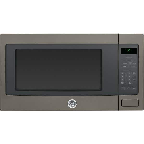 Shop Ge 2 2 Cubic Foot Countertop Microwave Slate Free Shipping