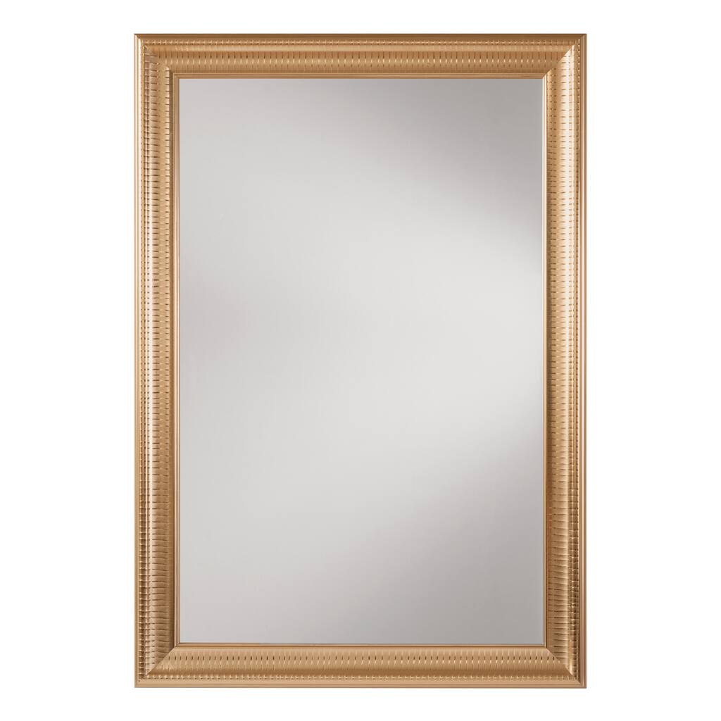 Savoy Rectangle Wall Mirror with Regency Gold Frame - Antique Gold
