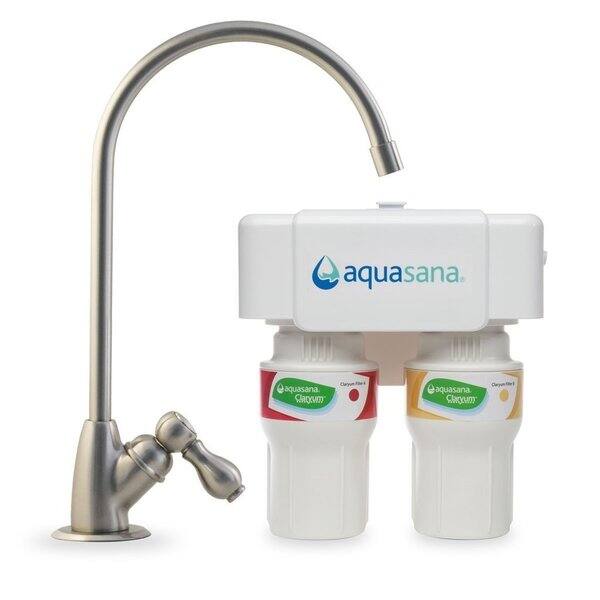 Shop Aquasana 2 Stage Brushed Nickel Undercounter Claryum
