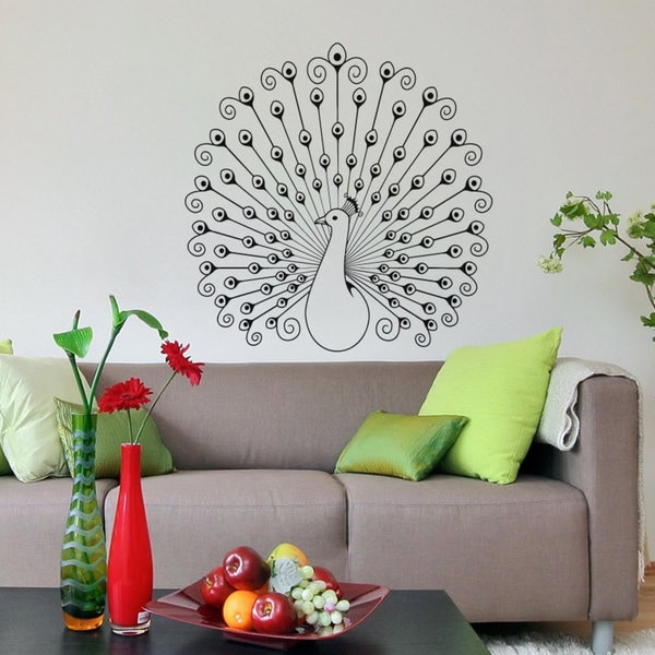 Shop Peacock Vinyl Sticker Wall Art - Free Shipping On Orders Over $45