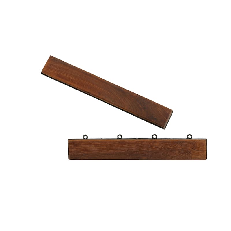 Bare Decor EZ-Floor Solid Teak Wood Interlocking Flooring Tiles