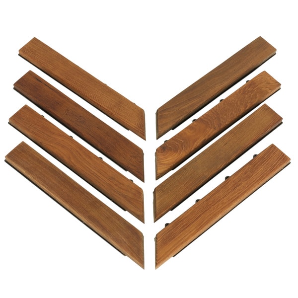 Bare Decor Ez Floor Solid Teak Wood Interlocking Flooring Tiles Overstock 10206794