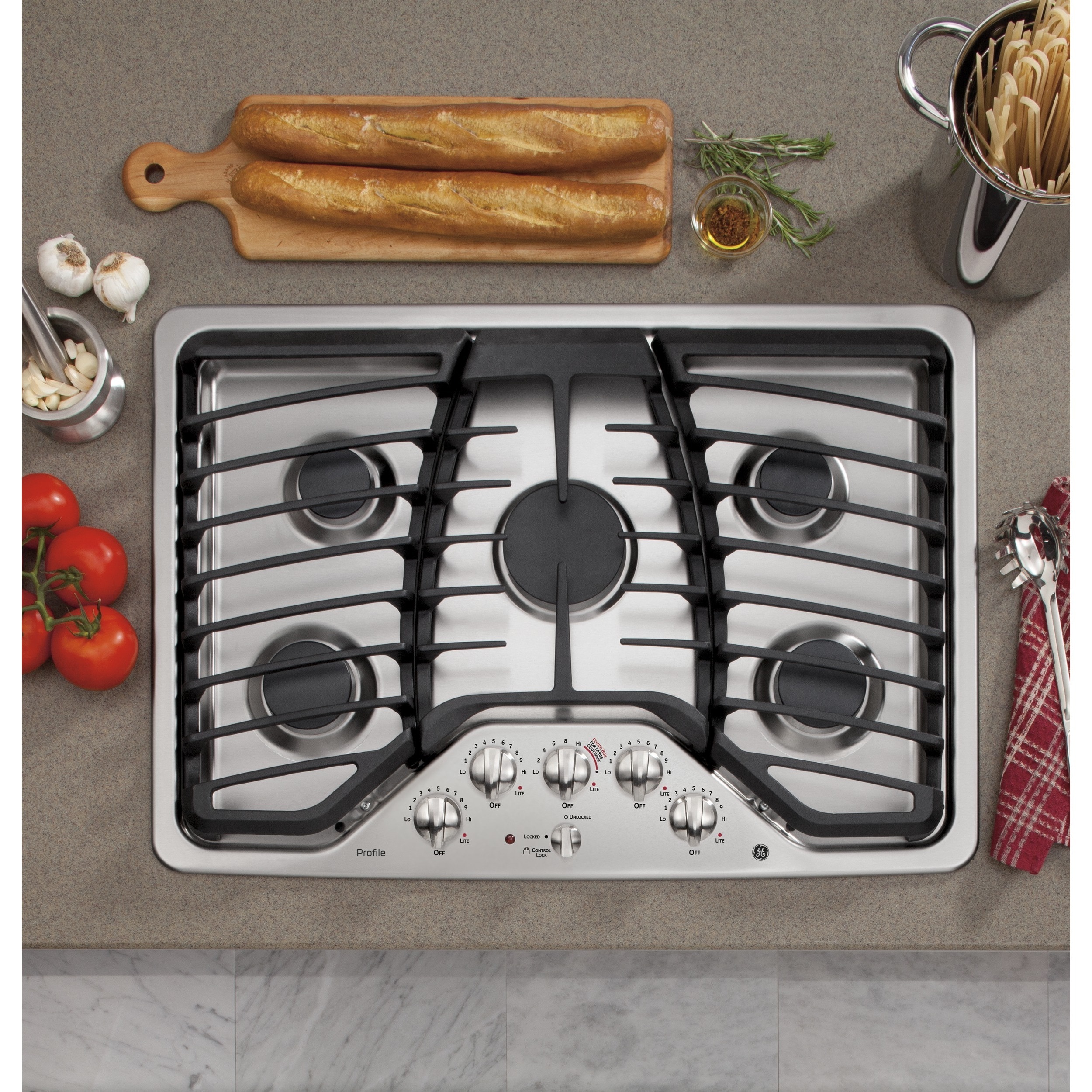 Shop Ge Profile 30 Inch Built In Gas Cooktop Free Shipping Today