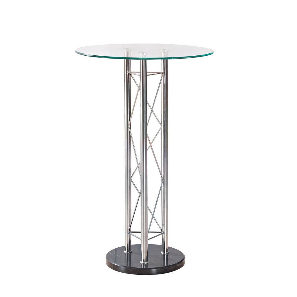 Chrome Metal Circular Bar Table