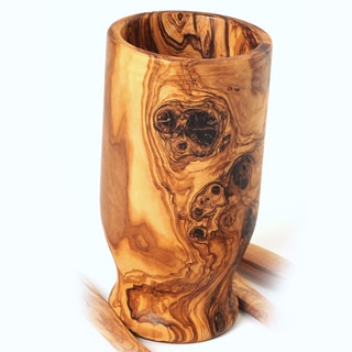 Handmade Olive Wood Utensil Holder (Tunisia) - n/a