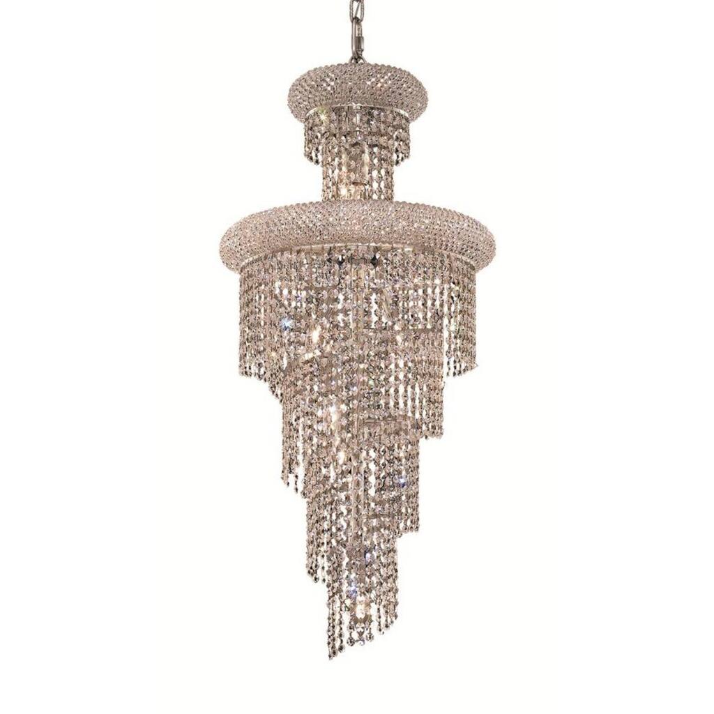 Elegant Lighting 16-inch Chrome Royal Cut Crystal Clear Hanging Fixture