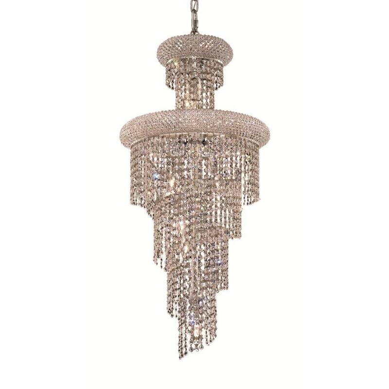Elegant Lighting 16-inch Chrome Royal Cut Crystal Clear Hanging Fixture