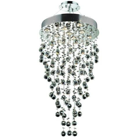 Elegant Lighting Chrome 20-inch Royal Cut Crystal Clear Hanging Fixture