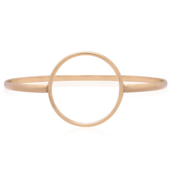 Adoriana Gold Over Brass Circle Bangle Bracelet