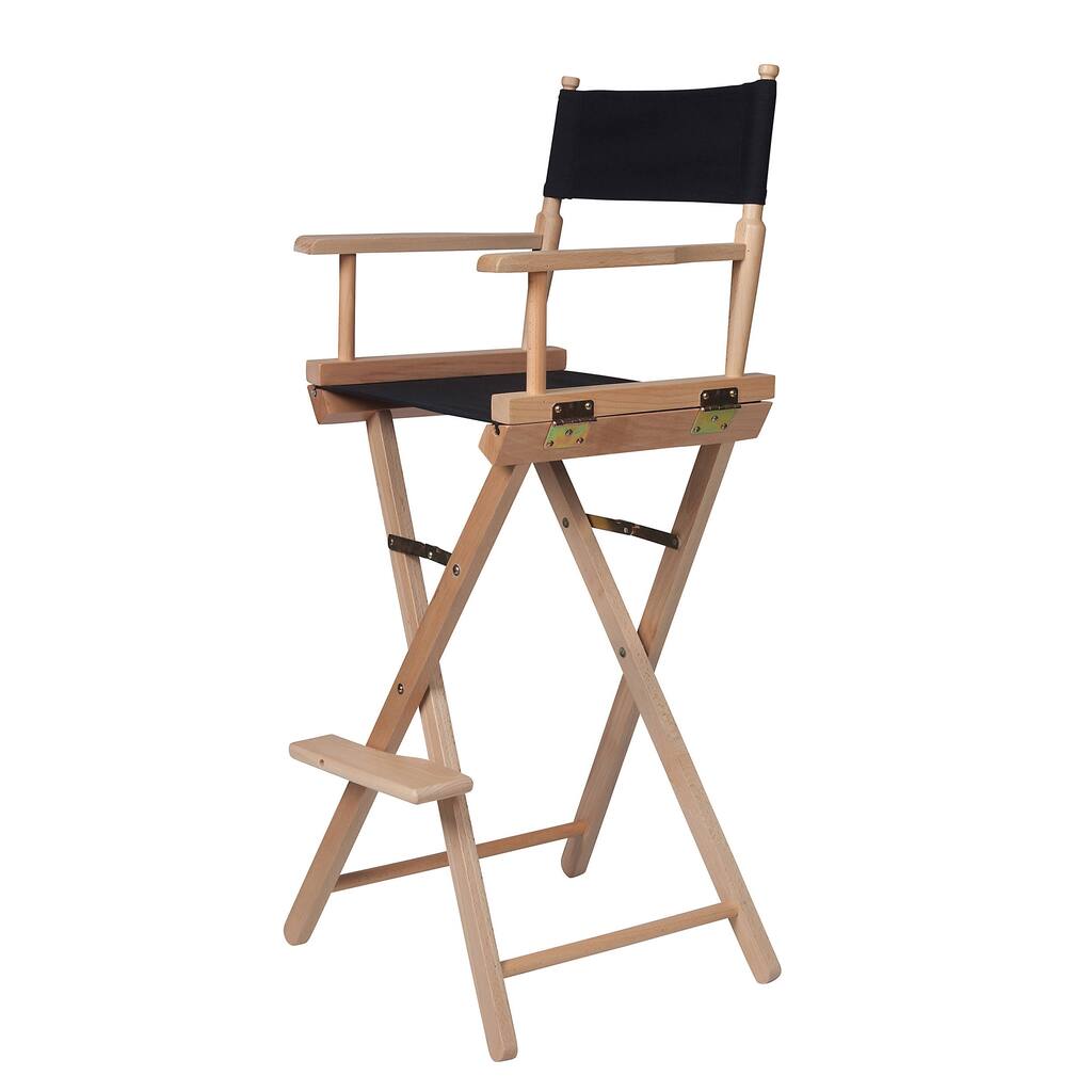 24" Bar Height Director's Chair - Light Wood - By Trademark Innovations