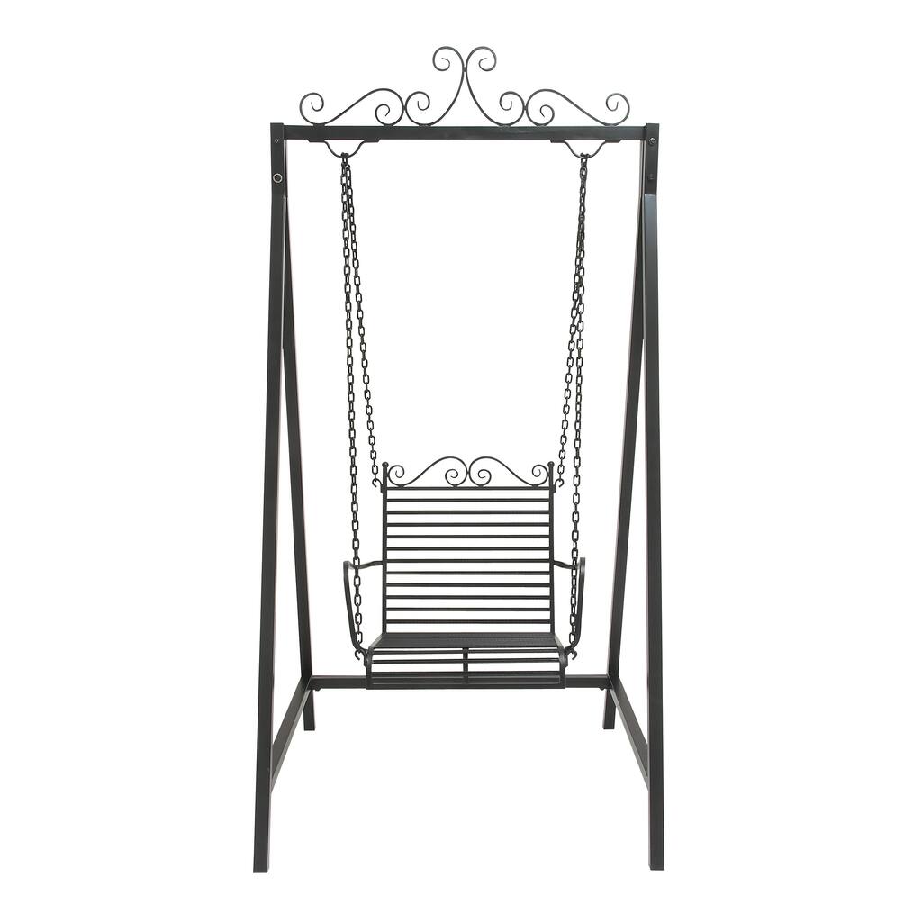 Black Metal Swing Chair