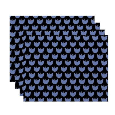 Floral Tulip Print Table Top Placemat (Set of 4)