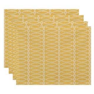 Geometric Oval Print Table Top Placemat (Set of 4)