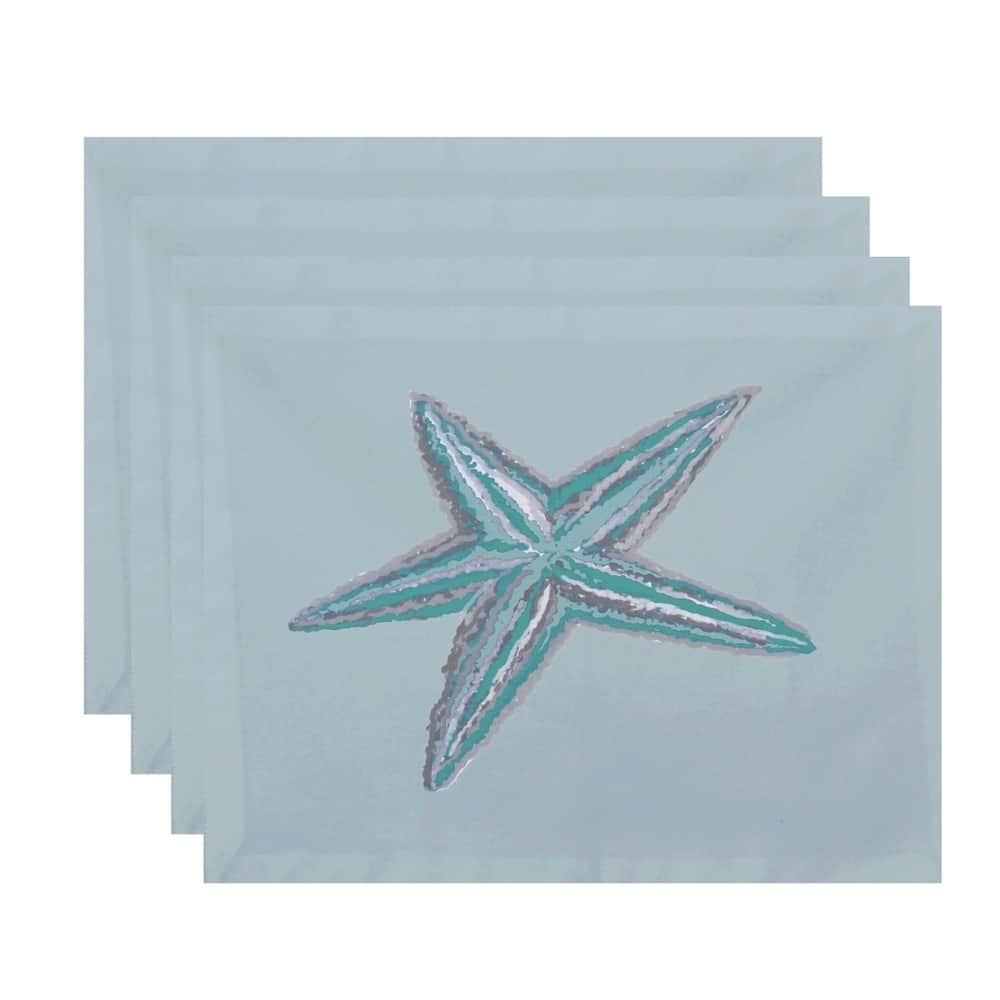 Star Fish Coastal Print Table Top Placemat (Set of 4)