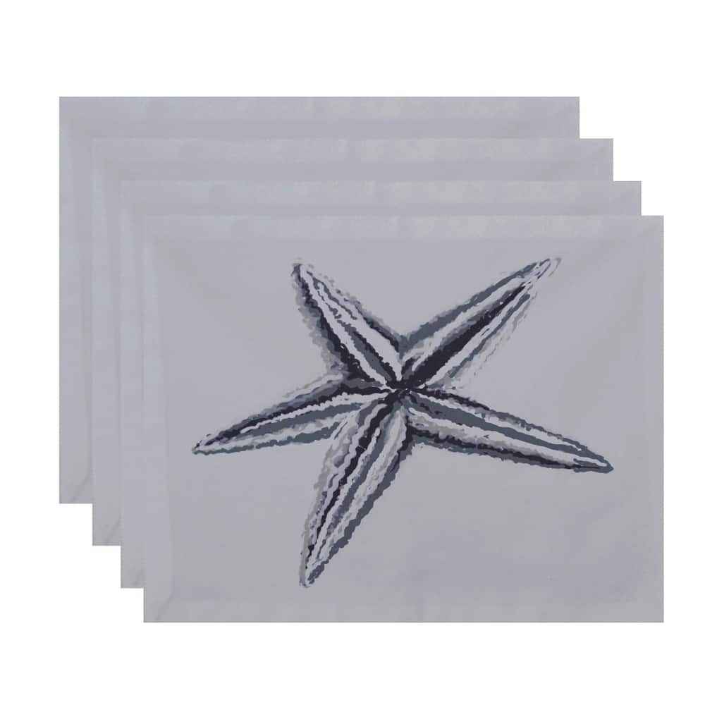 Star Fish Coastal Print Table Top Placemat (Set of 4)