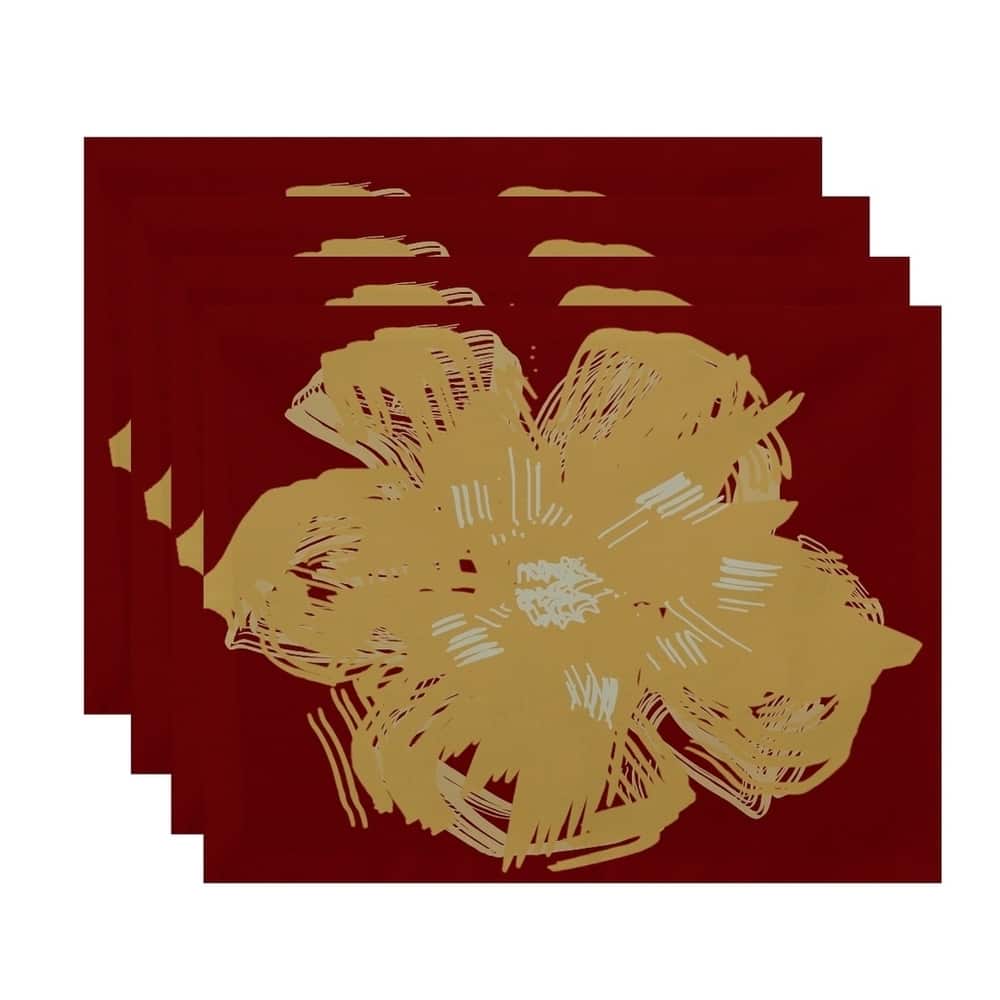 Large Floral Print Table Top Placemat (Set of 4)