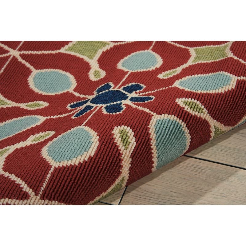 Nourison Caribbean Contemporary Floral Indoor/ Outdoor Area Rug