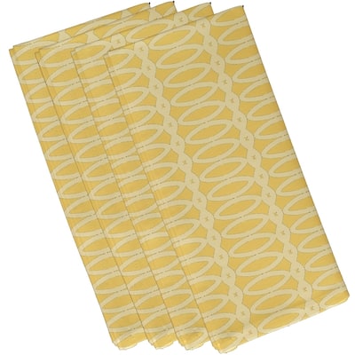 Geometric Oval Print 19-inch Table Top Napkin