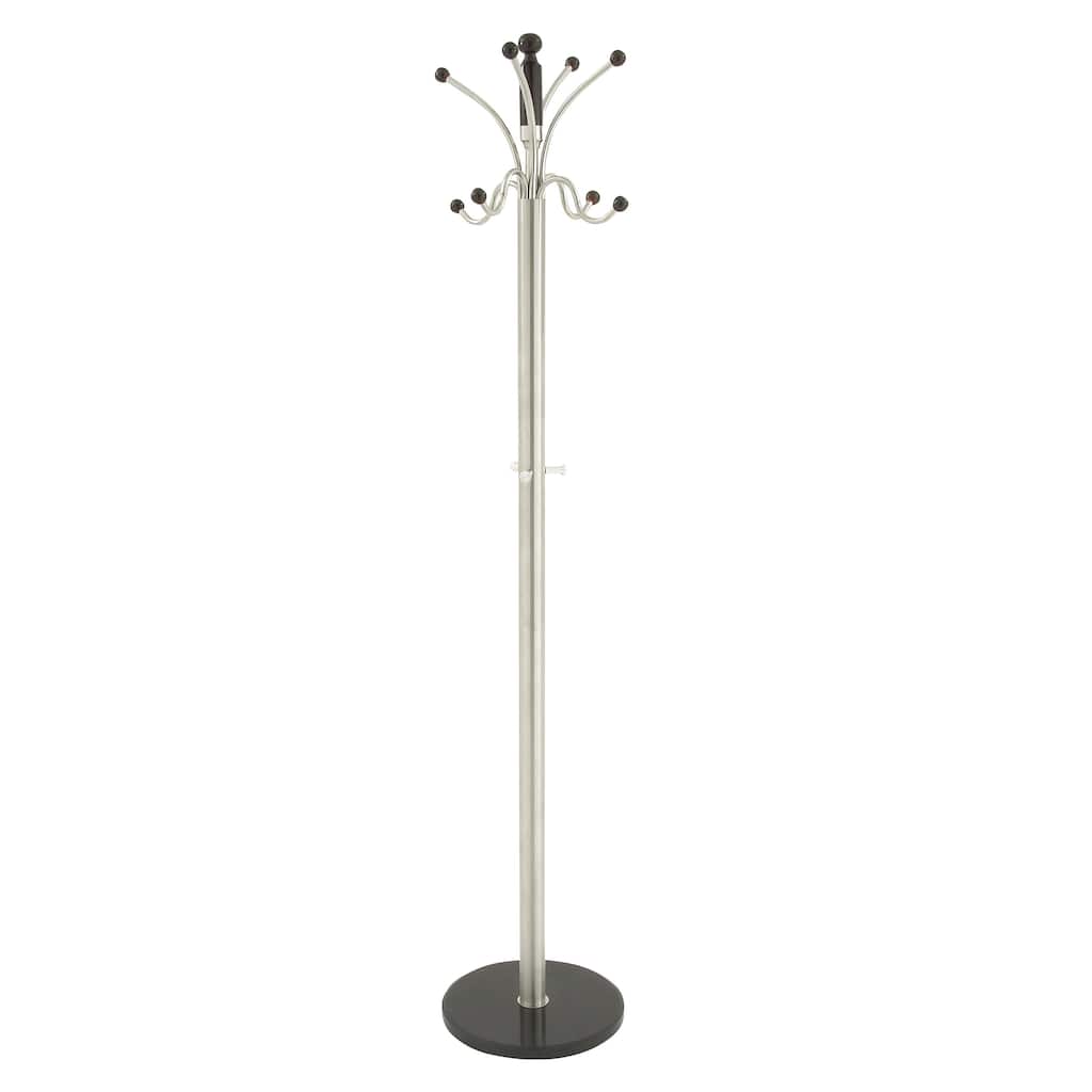 Urban Living Stainless Steel 73-inch Marble Base Coat Rack