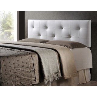 Baxton Studio Kirchem White Modern Upholstered Headboard-King Size