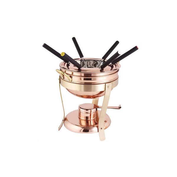 Décor Copper and Brass Fondue Set Bed Bath & Beyond 10208001