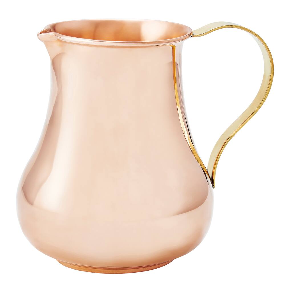 Old Dutch Solid Copper 24 oz. Pitcher with Brass Handle