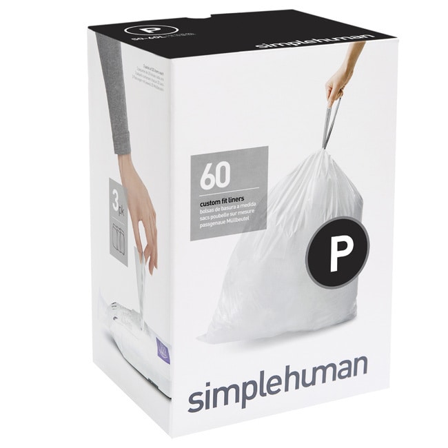 simplehuman Custom Fit 1.18 mil Can Liners Code P 13 16 Gallons50