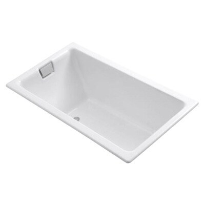 Kohler Maestro 5.5 FootReversible Drain Cast Iron Soaking Tub in White