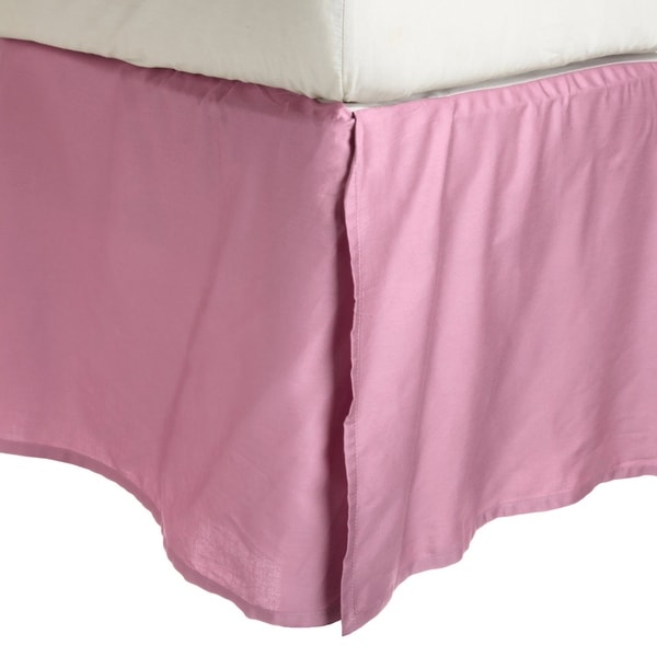 Solid 650 TC Cotton SPLIT Corner Ruffle Bed Skirt All Size Drop 15/" 16/" 17/" SALE