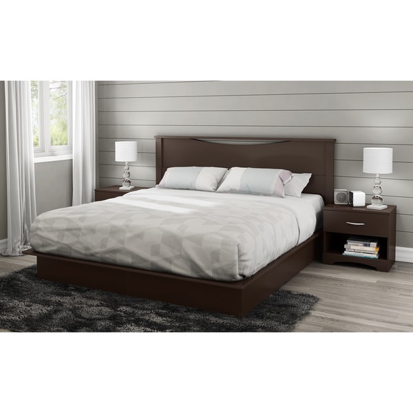 South Shore Step One Chocolate Inch King Platform Bed South Shore Step One Chocolate Inch King Platform Bed